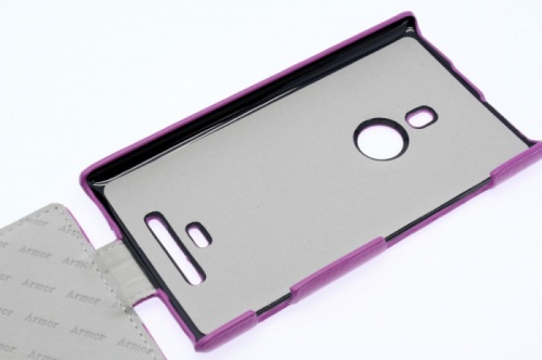 Чехол-раскладной для Nokia Lumia 925 Armor Full фиолетовый фото 3