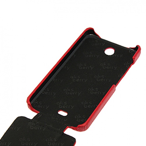 Чехол-раскладной для Microsoft Lumia 430 Aksberry красный фото 3