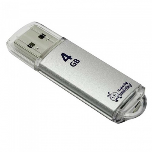 USB флешка 4Gb SmartBuy V-Cut USB 2.0 серебристая