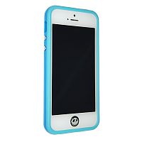 Бампер для iPhone 5/5S Oem синий с голубым