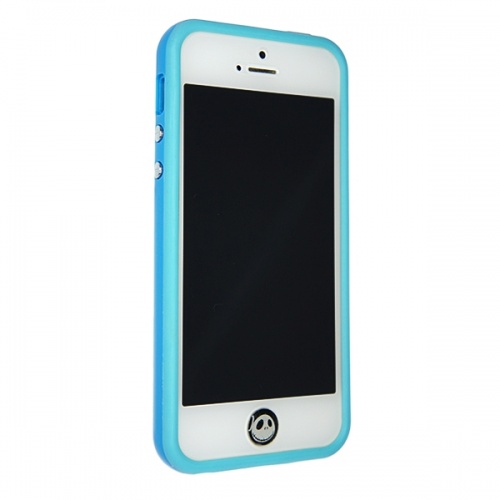 Бампер для iPhone 5/5S Oem синий с голубым