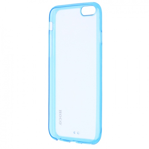 Чехол-накладка для iPhone 6/6S Hoco Steel Double-Color Transparent PC + TPU Case голубой фото 2