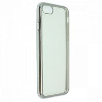 Чехол-накладка для iPhone 7/8 Металлическая окантовка серебристый