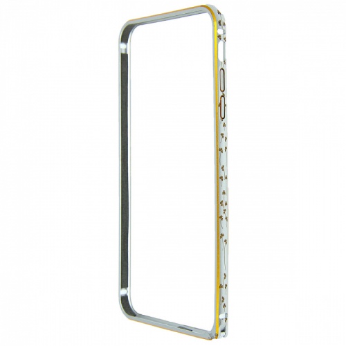 Бампер для iPhone 6/6S Plus J-case серебряный с листочками