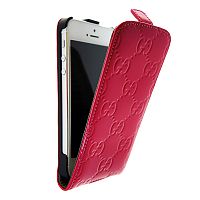 Чехол-раскладной для iPhone 5/5S Gucci малиновый