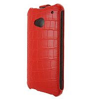 Чехол-раскладной для HTC One М7 Armor Crocodile красный