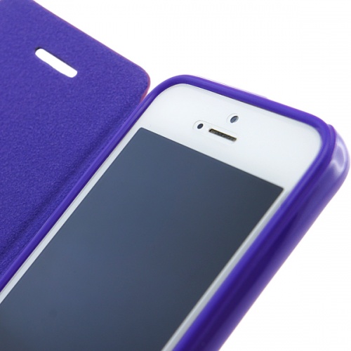 Чехол-книга для iPhone 5/5S Solozen Jelly фиолетовый  фото 4