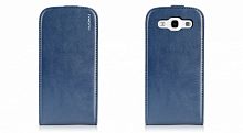 Чехол-раскладной для Samsung i9300 Galaxy S3 Nuoku CRADLEI9300BLU синий 