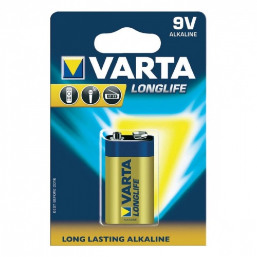 Батарейка Varta 6F22 LongLife Alkaline															