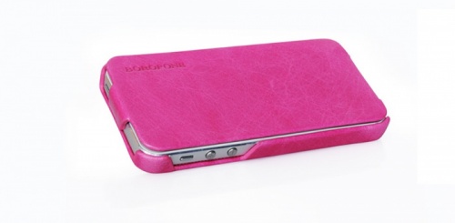 Чехол-раскладной для iPhone 5/5S Borofone Leather General розовый фото 3
