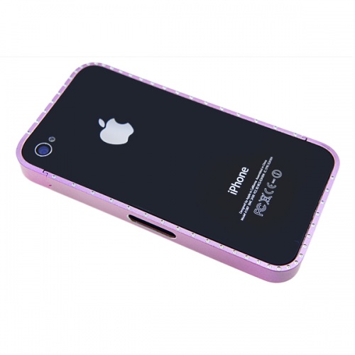 Бампер для iPhone 4/4S Cross-Line розовый фото 2