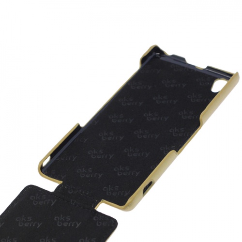 Чехол-раскладной для Sony Xperia Z3 Aksberry золотой фото 3