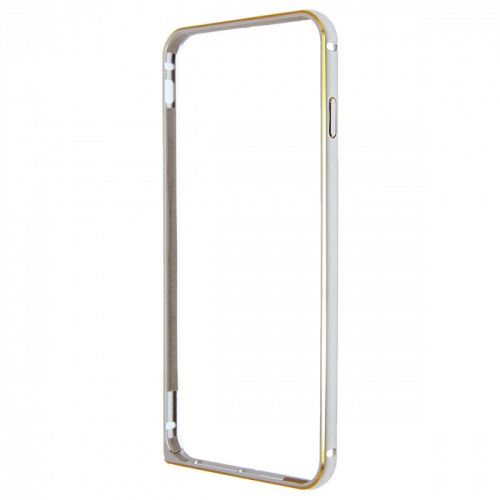 Бампер для iPhone 6/6S Plus J-case серебро с золотой полоской