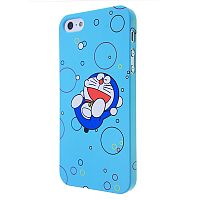Чехол-накладка для iPhone 5/5S OCS Doraemon пластик голубой