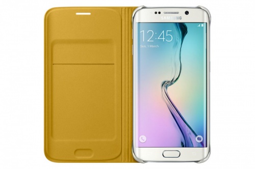 Чехол-книга для Samsung Galaxy S6 Samsung EF-WG920 жёлтый фото 2