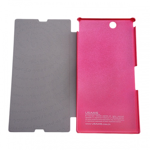 Чехол-книга для Sony Xperia Z Ultra Usams розовый фото 2