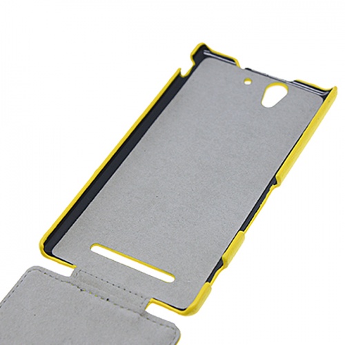 Чехол-раскладной для Sony Xperia C3 American Icone Style желтый фото 2