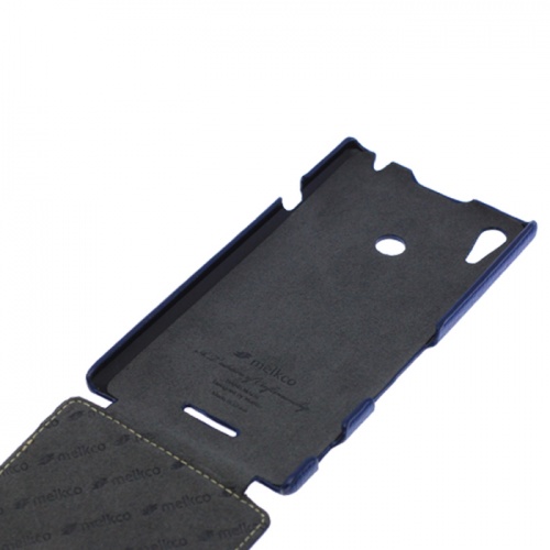 Чехол-раскладной для Sony Xperia T3 Melkco синий фото 3