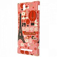 Чехол-накладка для Sony Xperia C3 Slip TPU Paris Love is in the Air