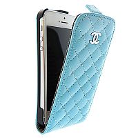 Чехол-раскладной для iPhone 5/5S Chanel Paris голубой