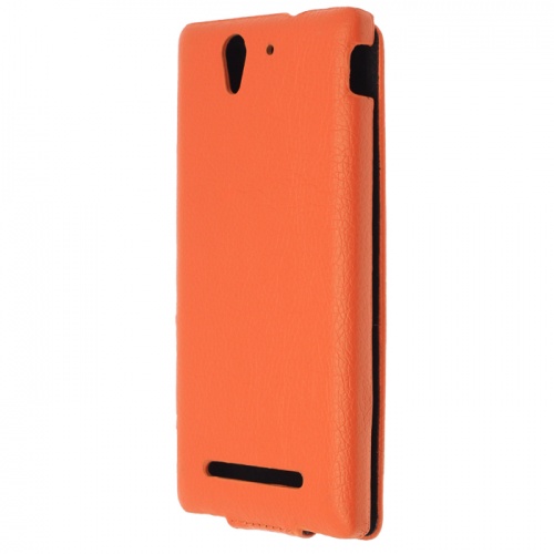 Чехол-раскладной для Sony Xperia C3 Aksberry оранжевый фото 3