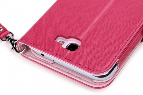 Чехол-книга для Samsung Galaxy Note 2 8thDays Monroes Kiss красный   фото 2