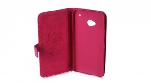 Чехол-книга для HTC One M7 Nuoku BOOKONEPNK розовый фото 3