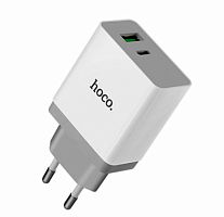 СЗУ Hoco C24A QC3.0 USB+Type-C белый