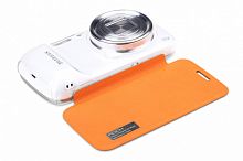 Чехол-книга для Samsung C1010 Galaxy Zoom Rock Elegant оранжевый