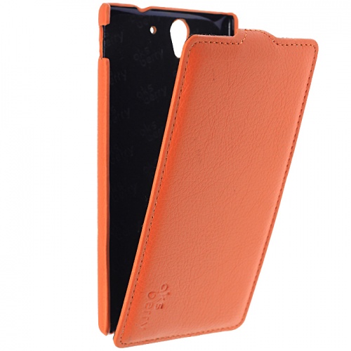 Чехол-раскладной для Sony Xperia C3 Aksberry оранжевый