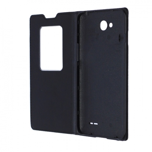 Чехол-книга для LG Optimus L90 D405/410 Flip Cover window черный фото 3