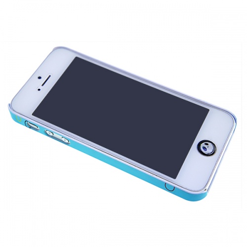 Чехол-накладка для iPhone 5/5S OCS Doraemon пластик голубой фото 2