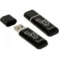 USB флешка 16Gb SmartBuy Glossy USB 2.0 чёрный
