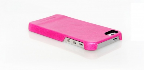 Чехол-накладка для iPhone 5/5S Borofone Leather Case розовый фото 3