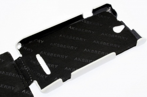 Чехол-раскладной для Sony Xperia E Dual Aksberry белый фото 4