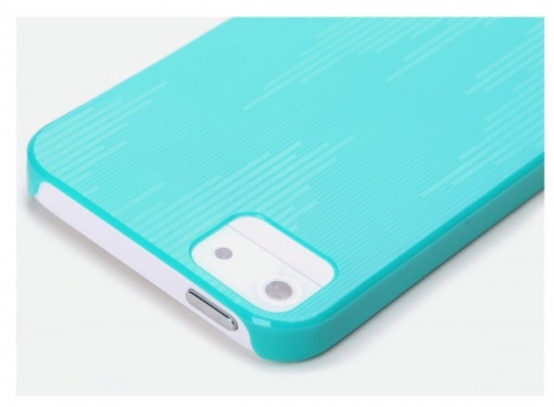 Чехол-накладка для iPhone 5/5S Rock Texture голубой фото 3