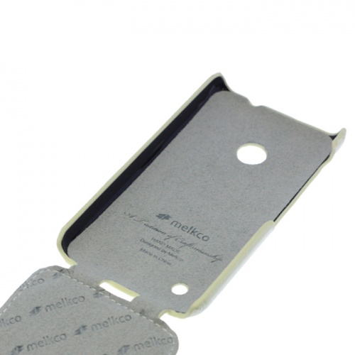 Чехол-раскладной для Nokia Lumia 530 Melkco белый фото 2
