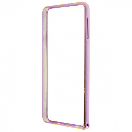 Бампер для Samsung G850 Galaxy Alpha Creative Case розовый с золотой полосой