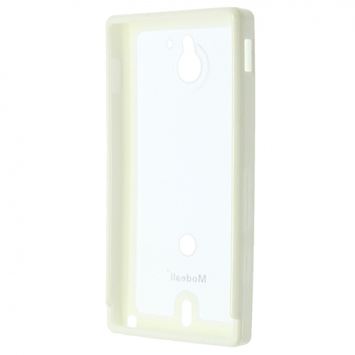 Чехол-накладка для Sony Xperia Sola MT27i Modeall белый фото 2