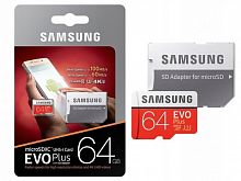 MicroSDXC 64Gb Samsung Class 10 Evo Plus UHS-I U3 60mb/s